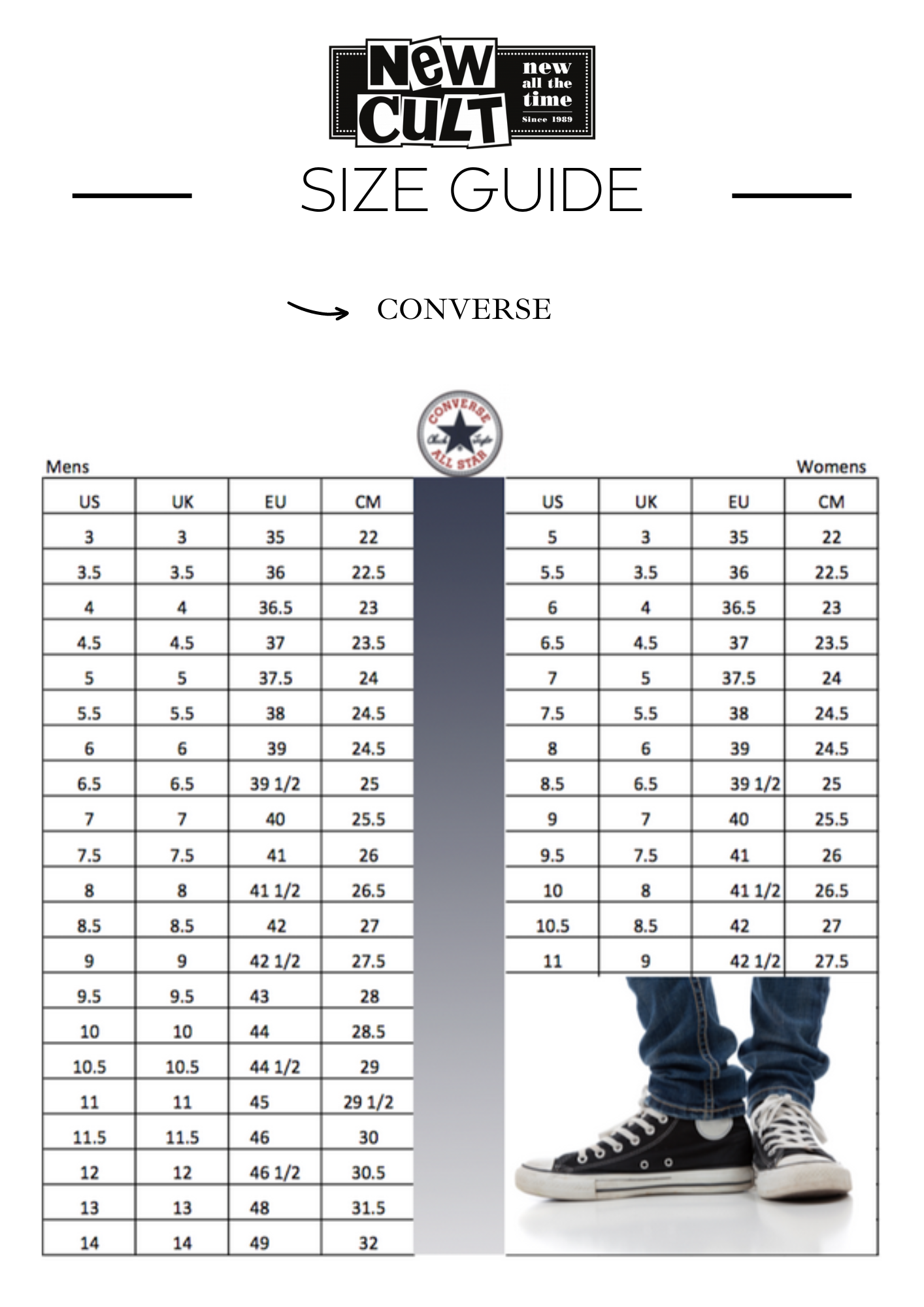 converse shoes guide